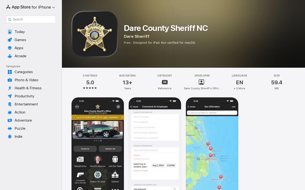 Tyrrell County release mugshot check of Dare Sheriff app features